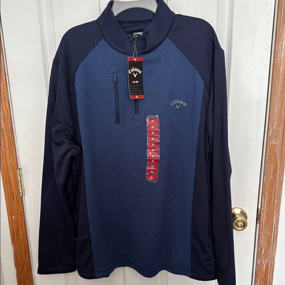Callaway Deep Blue Performance Pullover New with Mfg Tags